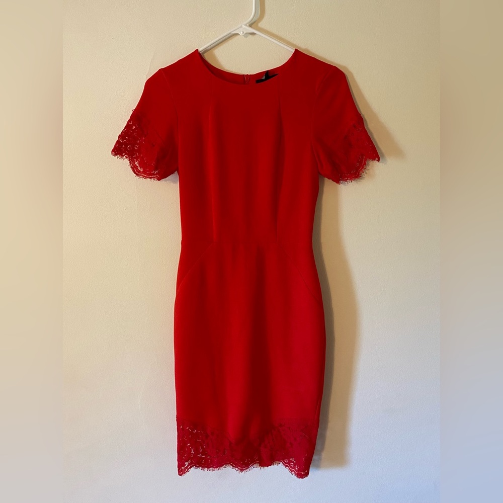 H&M red lace dress